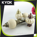 KYOK China made High quality metal curtain pole and accessories wholesale, curtain rods wholesale,turkish brass curtain finials